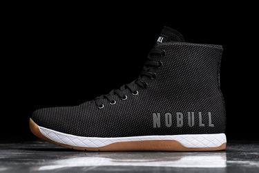Nobull High-Top Women's Trainers Black White | Australia (KW6710)